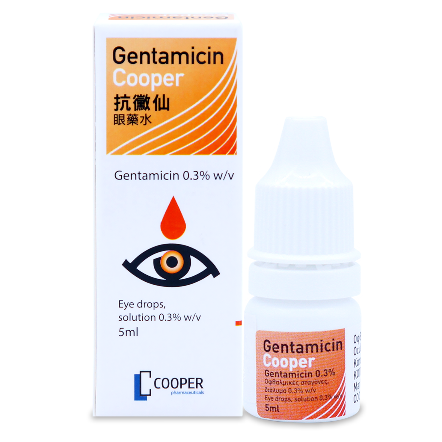 抗黴仙眼藥水 5ml (A) Gentamicin Cooper Eye Drops Solution 0.3% w/v 5ml (A)